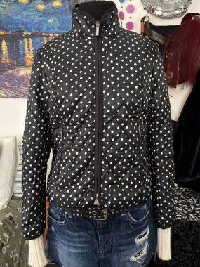 Black & White Polka Dot Quilted Jacket
